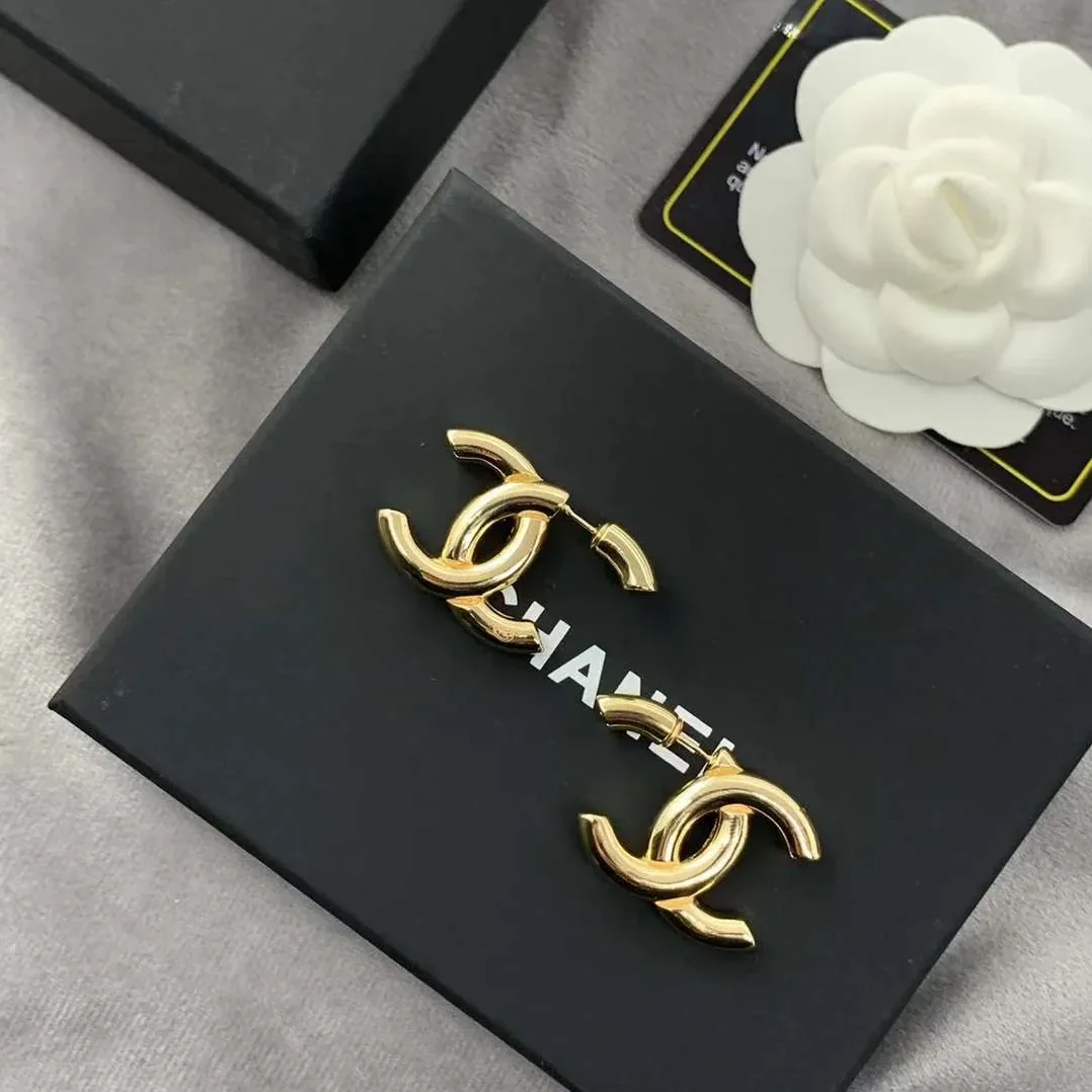 Chanel Double C Earrings Gold Chanel Double C Earrings Gold