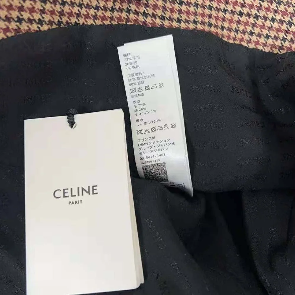 Celine Chelsea Jacket in Double Houndstooth Wool for Women
