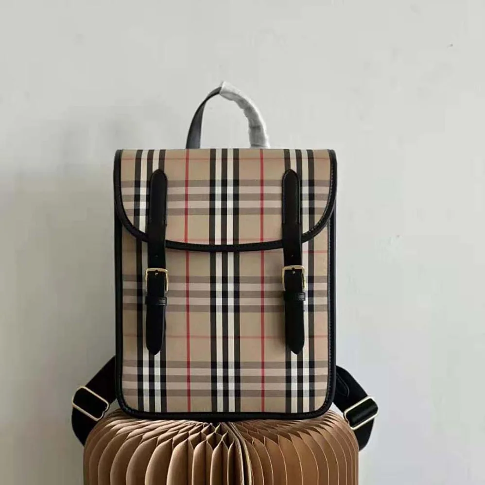 Burberry Vintage Check Nylon Satchel for Women in Brown