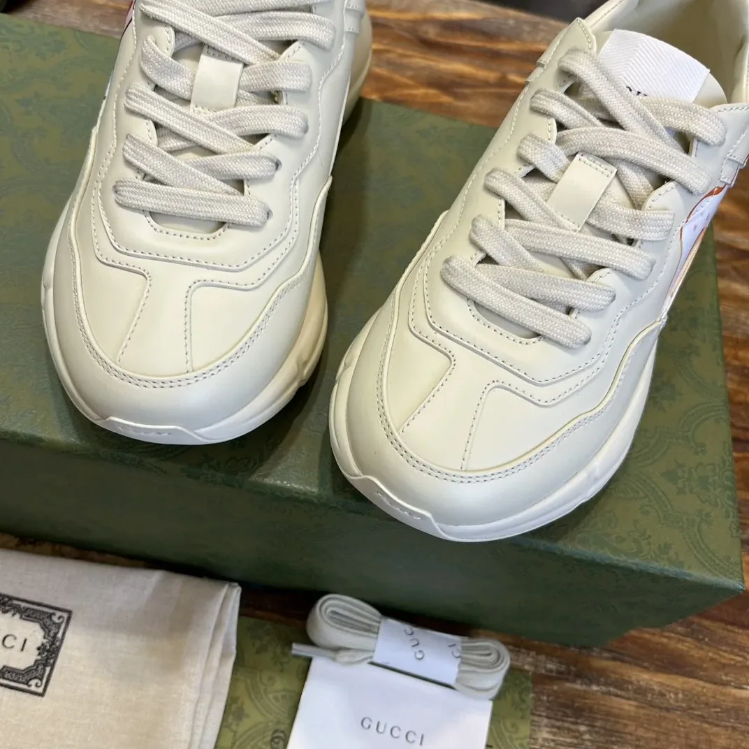Gucci Rhyton Sneaker With Animal Print White Gucci Rhyton Sneaker With Animal Print White