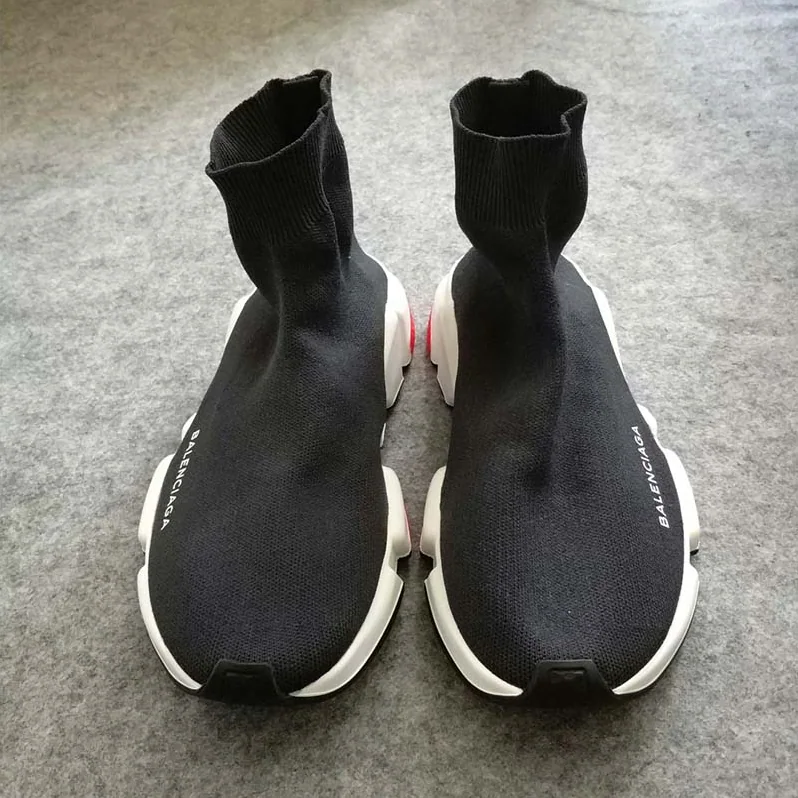 Balenciaga Shoes Speed Trainers with Tricolor Sole for Unisex in Black Balenciaga Shoes Speed Trainers with Tricolor Sole for Unisex in Black