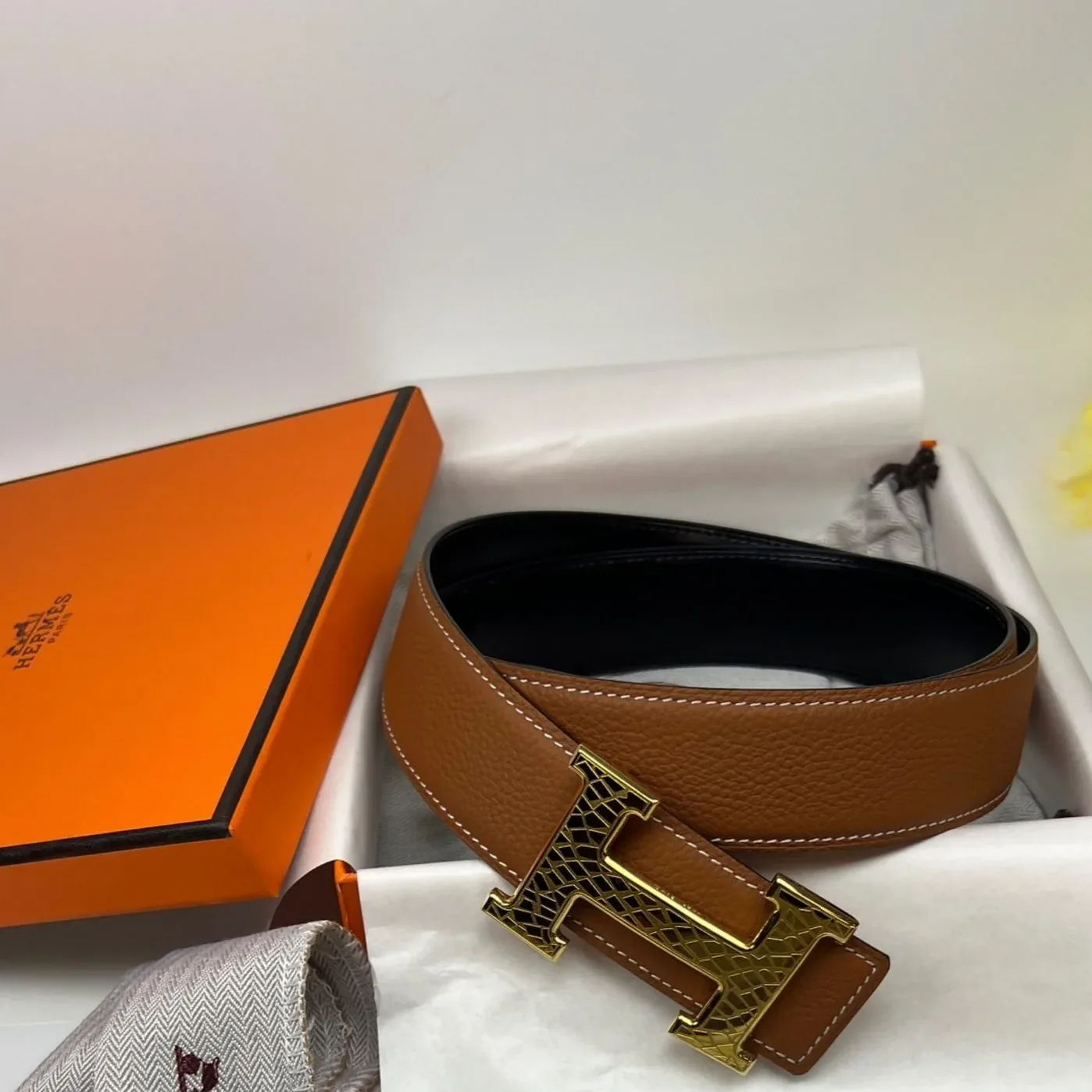 Hermes Constance Martelee Belt Buckle Reversible Brown Hermes Constance Martelee Belt Buckle Reversible Brown
