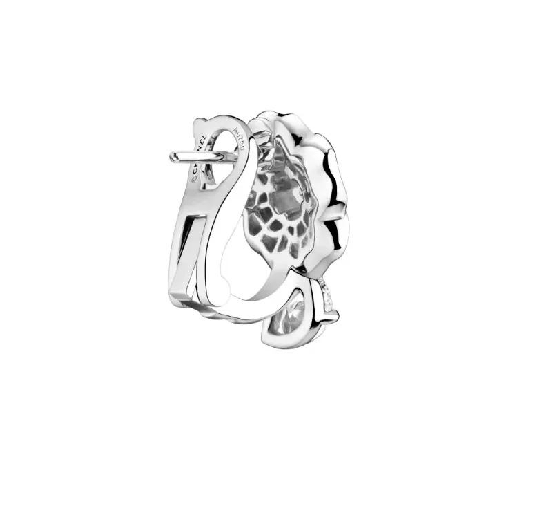 Chanel Camélia Précieux Earrings White Gold