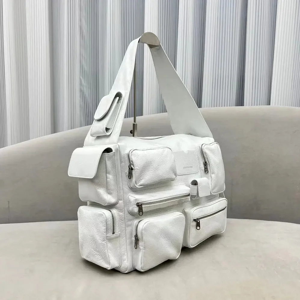 Balenciaga Superbusy Large Sling Bag in White for Women Balenciaga Superbusy Large Sling Bag in White for Women