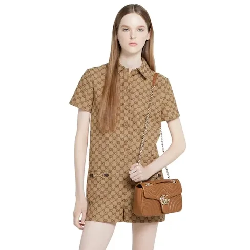 Gucci Marmont Medium Shoulder Bag in Brown Light Gold Hardware Gucci Marmont Medium Shoulder Bag in Brown Light Gold Hardware