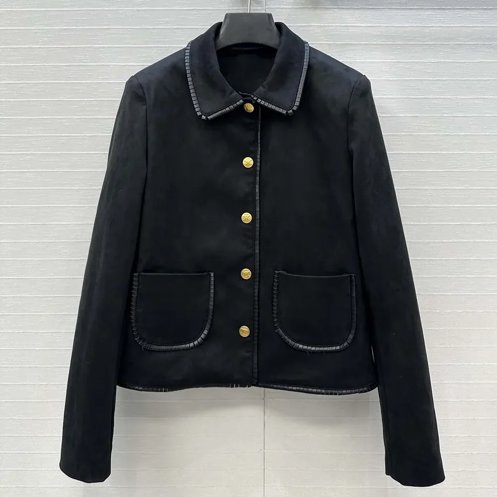 Celine Straight Blouson Jacket In Suede for Women Celine Straight Blouson Jacket In Suede for Women