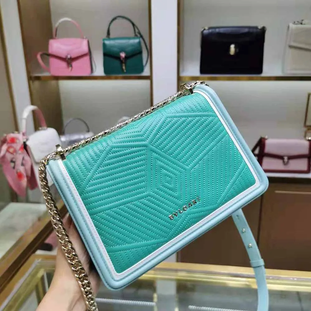 Bvlgari Serpenti Forever Shoulder Bag for Women in Aqua