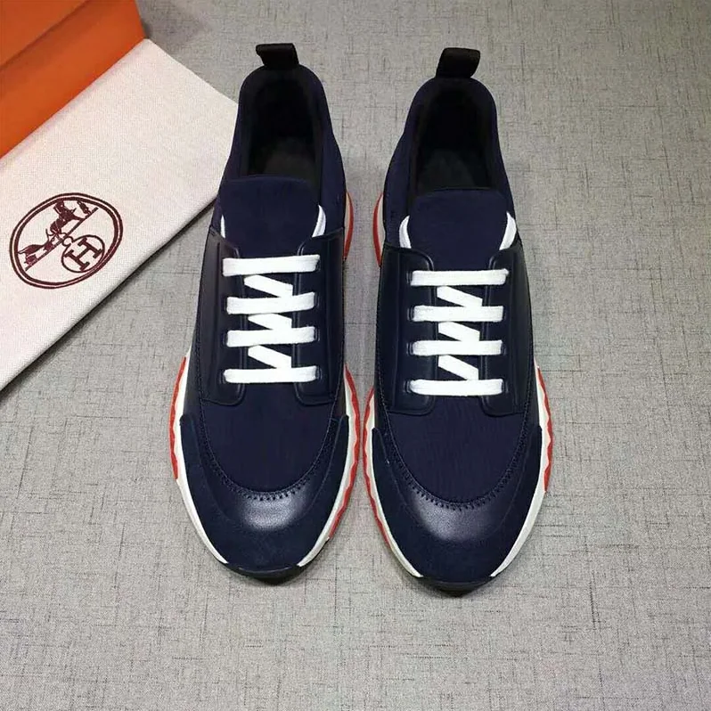 Hermes Shoes Stadium Sneaker for Men in Blue Hermes Shoes Stadium Sneaker for Men in Blue