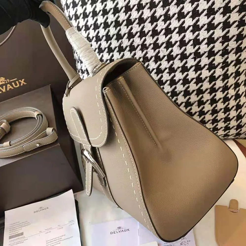 Delvaux Brillant MM Surpique in Rodeo Calf for Women in Brown Delvaux Brillant MM Surpique in Rodeo Calf for Women in Brown