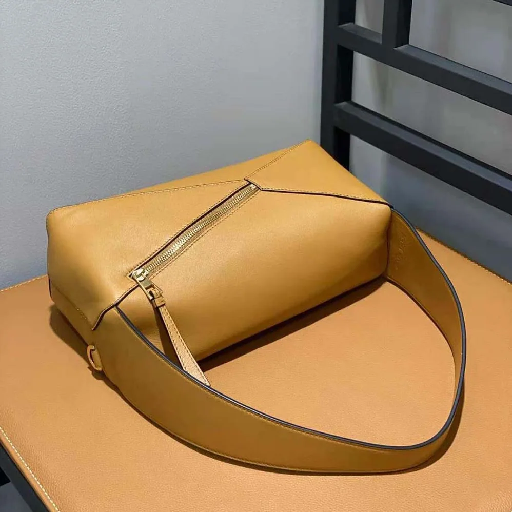 Loewe Puzzle Hobo Bag in Nappa Calfskin for Women in Brown Loewe Puzzle Hobo Bag in Nappa Calfskin for Women in Brown