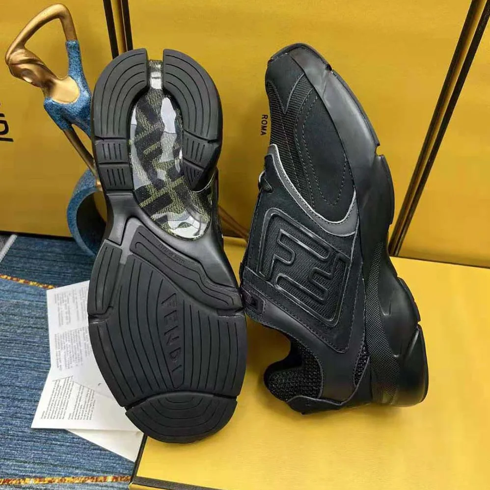 Fendi Faster Trainers Black Nubuck Leather Low for Men in Tops Fendi Faster Trainers Black Nubuck Leather Low for Men in Tops