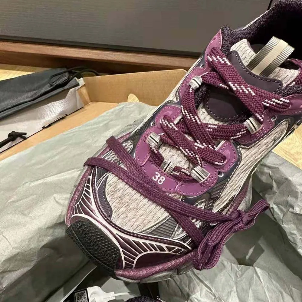 Balenciaga 3XL Sneaker in Purple and Grey Mesh and Polyurethane for Women Balenciaga 3XL Sneaker in Purple and Grey Mesh and Polyurethane for Women