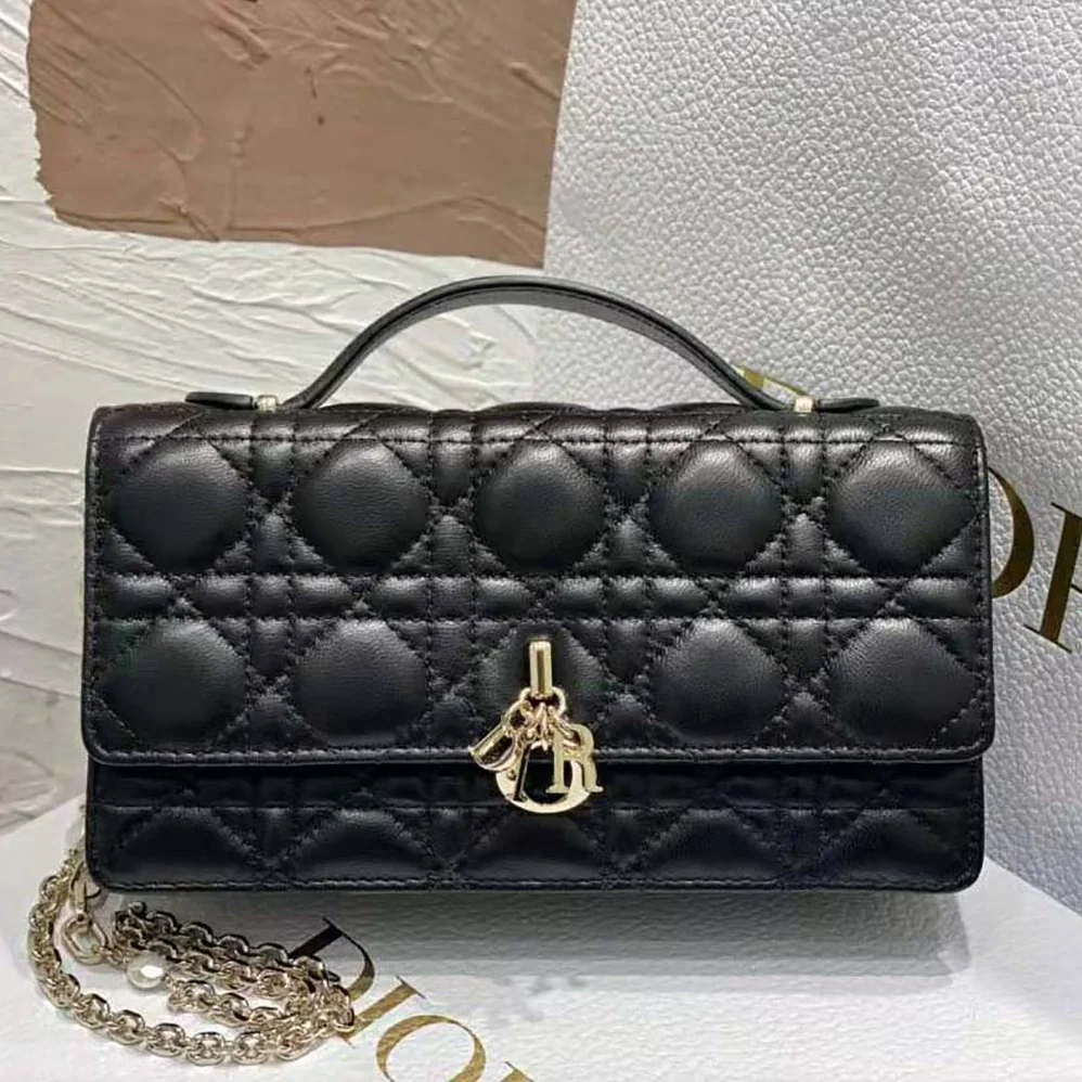 Dior Mini Miss Dior Bag Black Cannage Lambskin for Women