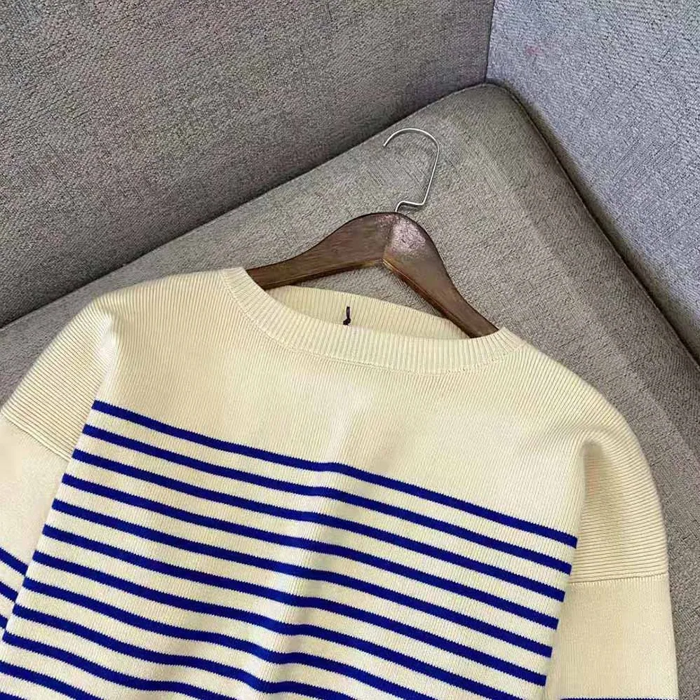 Celine Boxy Mariniere Sweater in Striped Cotton for Women Celine Boxy Mariniere Sweater in Striped Cotton for Women