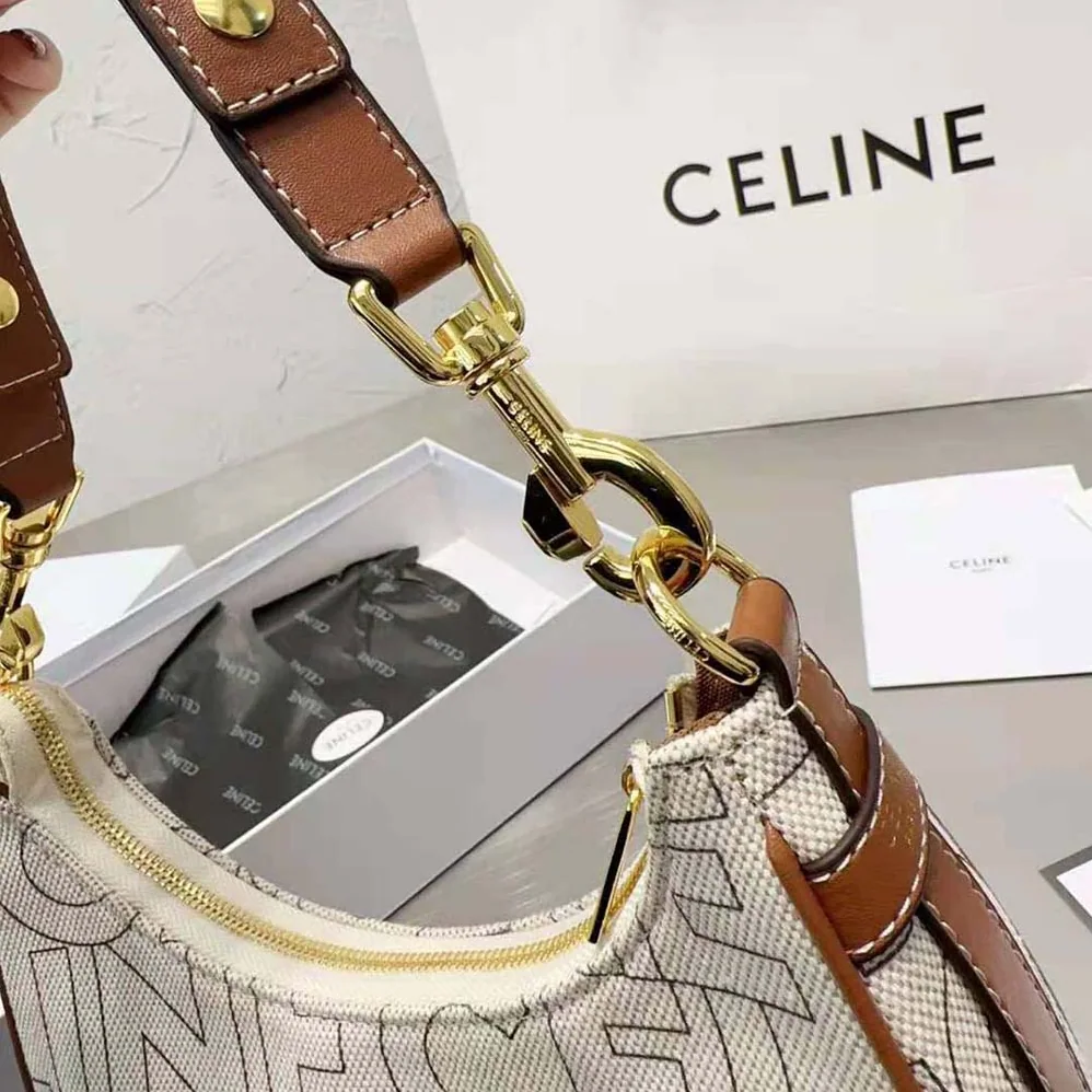 Celine Medium Ava Strap Bag in Textile with Celine All for Women in Over Print Celine Medium Ava Strap Bag in Textile with Celine All for Women in Over Print