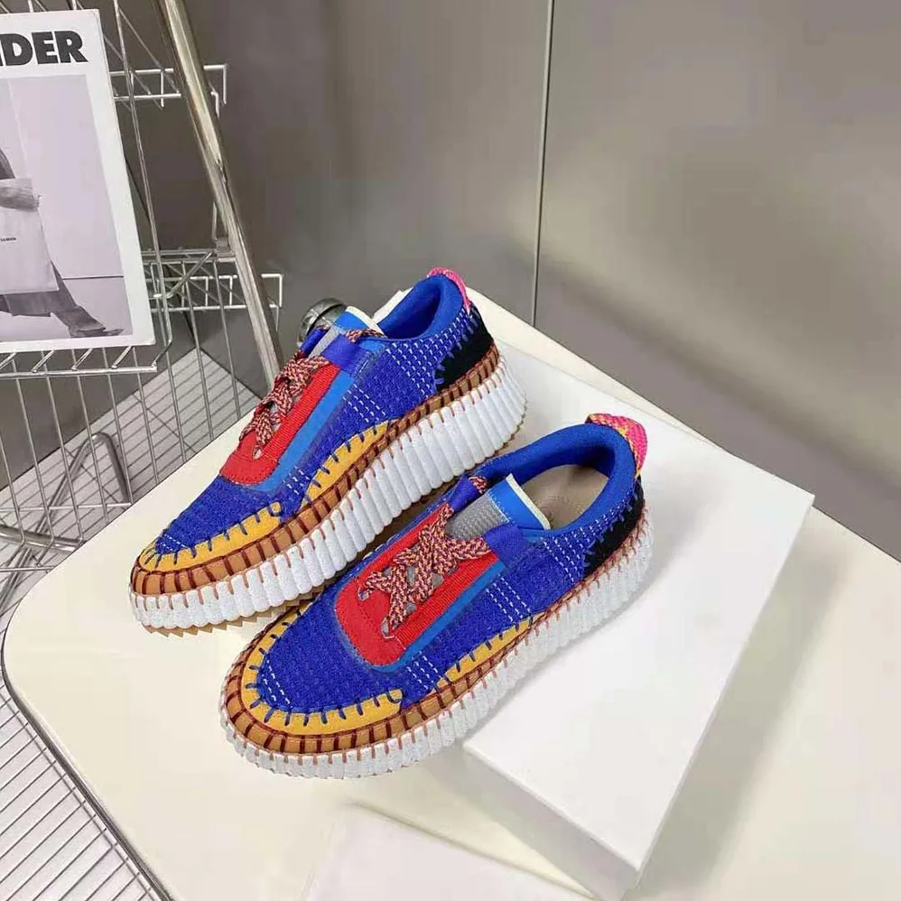 Chloe Nama Sneaker in Recycled Mesh for Women in Blue