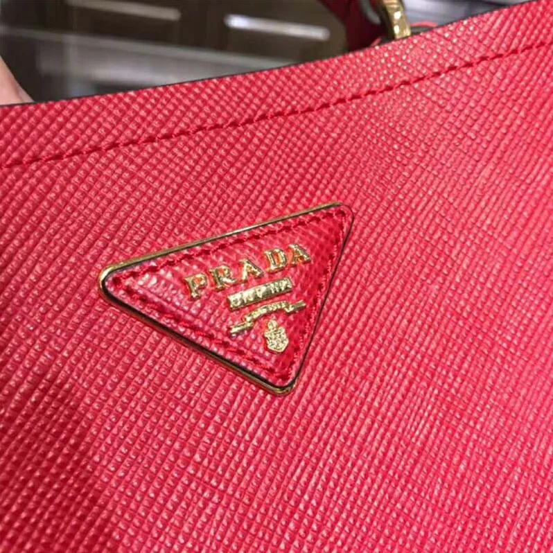 Prada Double Medium Bag in Saffiano Leather for Women in Red Prada Double Medium Bag in Saffiano Leather for Women in Red