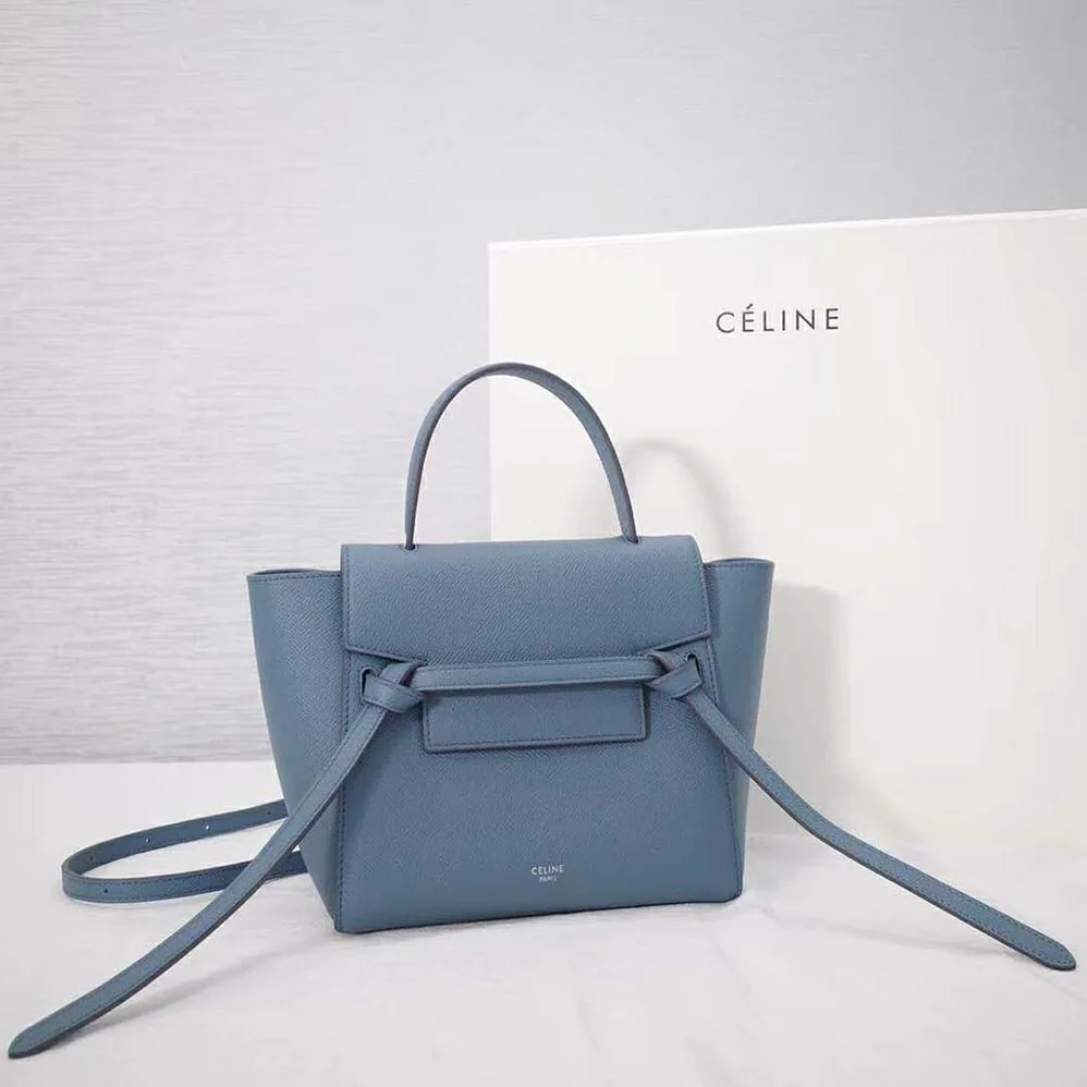 Celine Nano Belt Bag in Grained Calfskin Bag for Women in Navy Celine Nano Belt Bag in Grained Calfskin Bag for Women in Navy