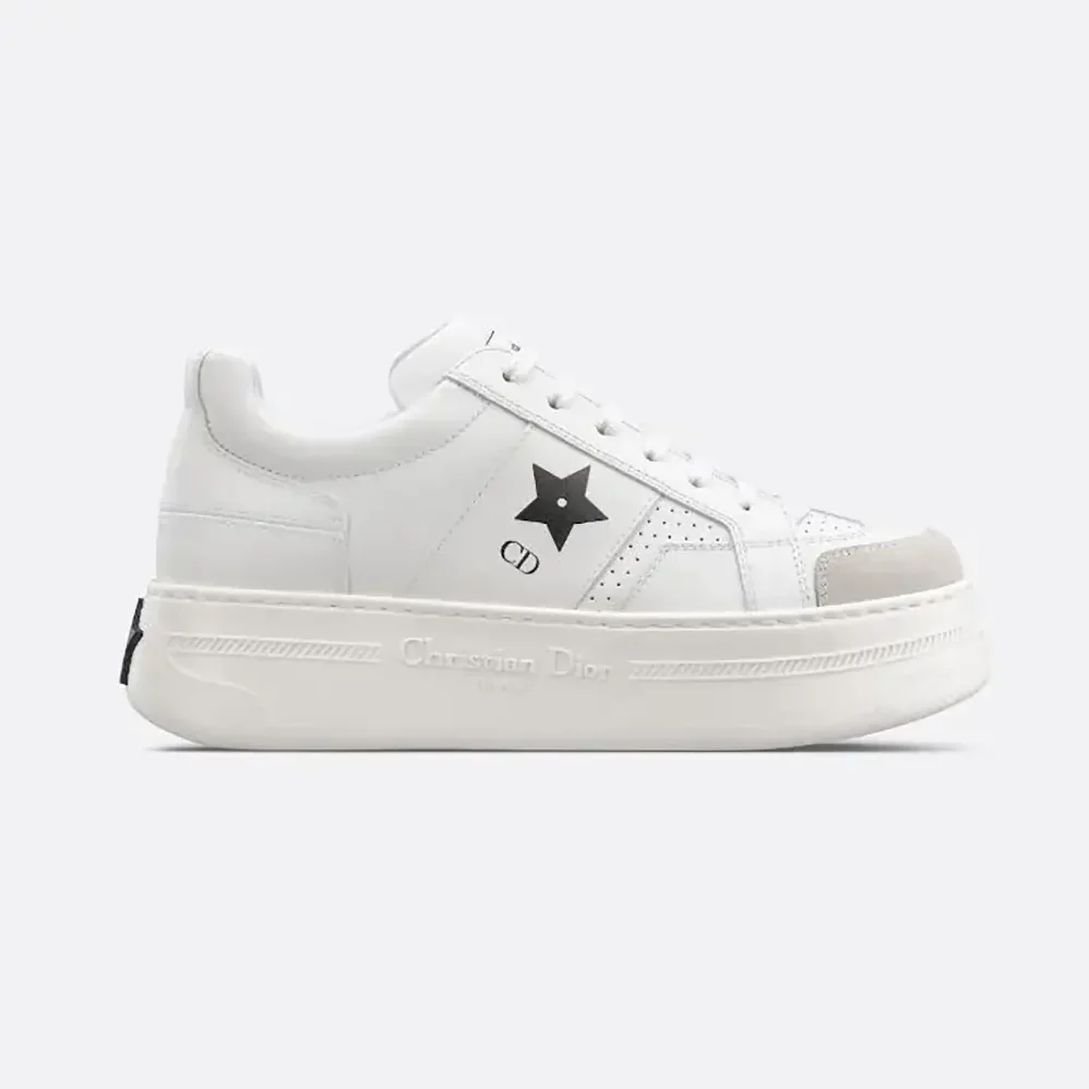Dior Dior Star Platform Sneaker White Calfskin and Suede for Women
