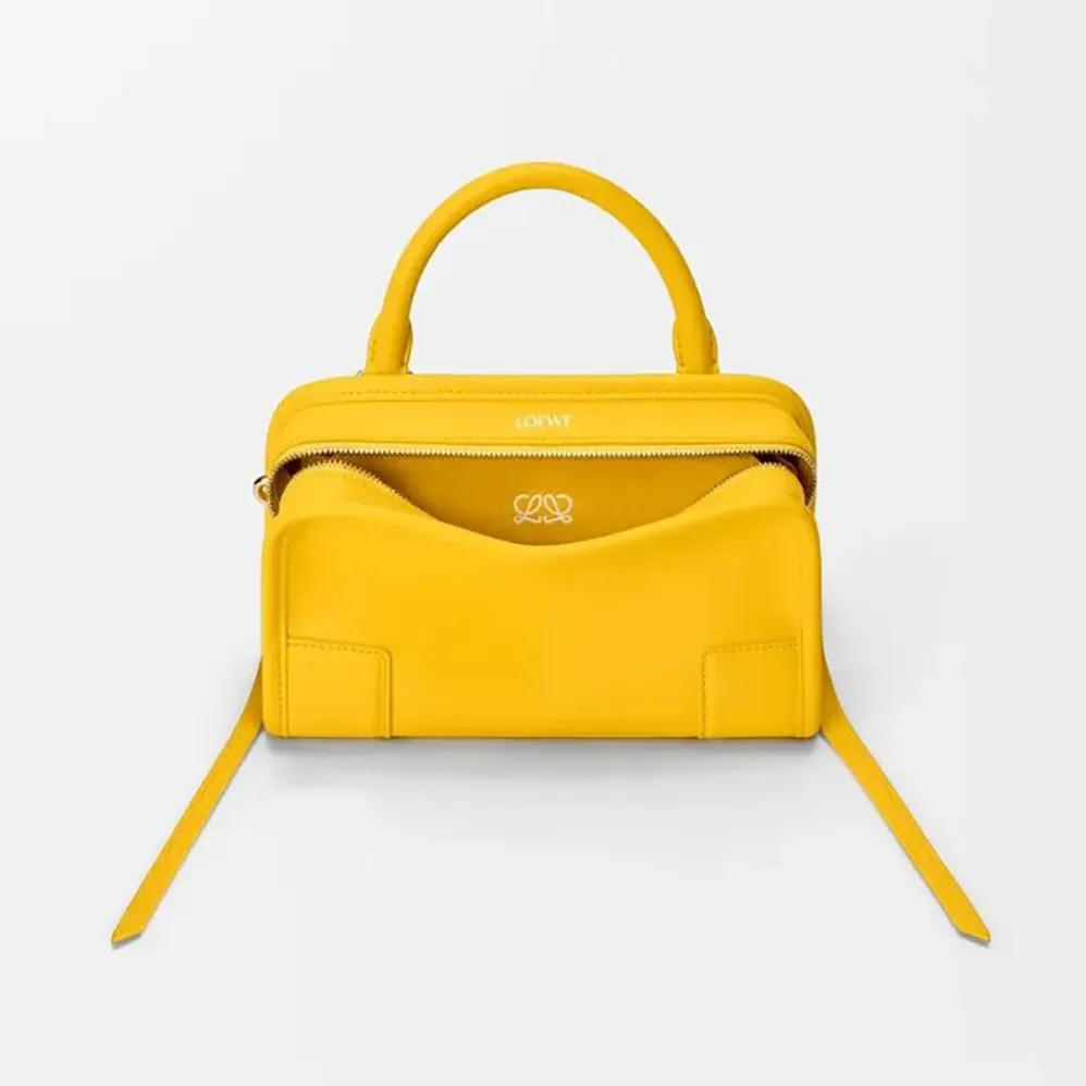 Loewe Mini Amazona 180 Bag in Soft Calfskin for Women in Daisy Yellow