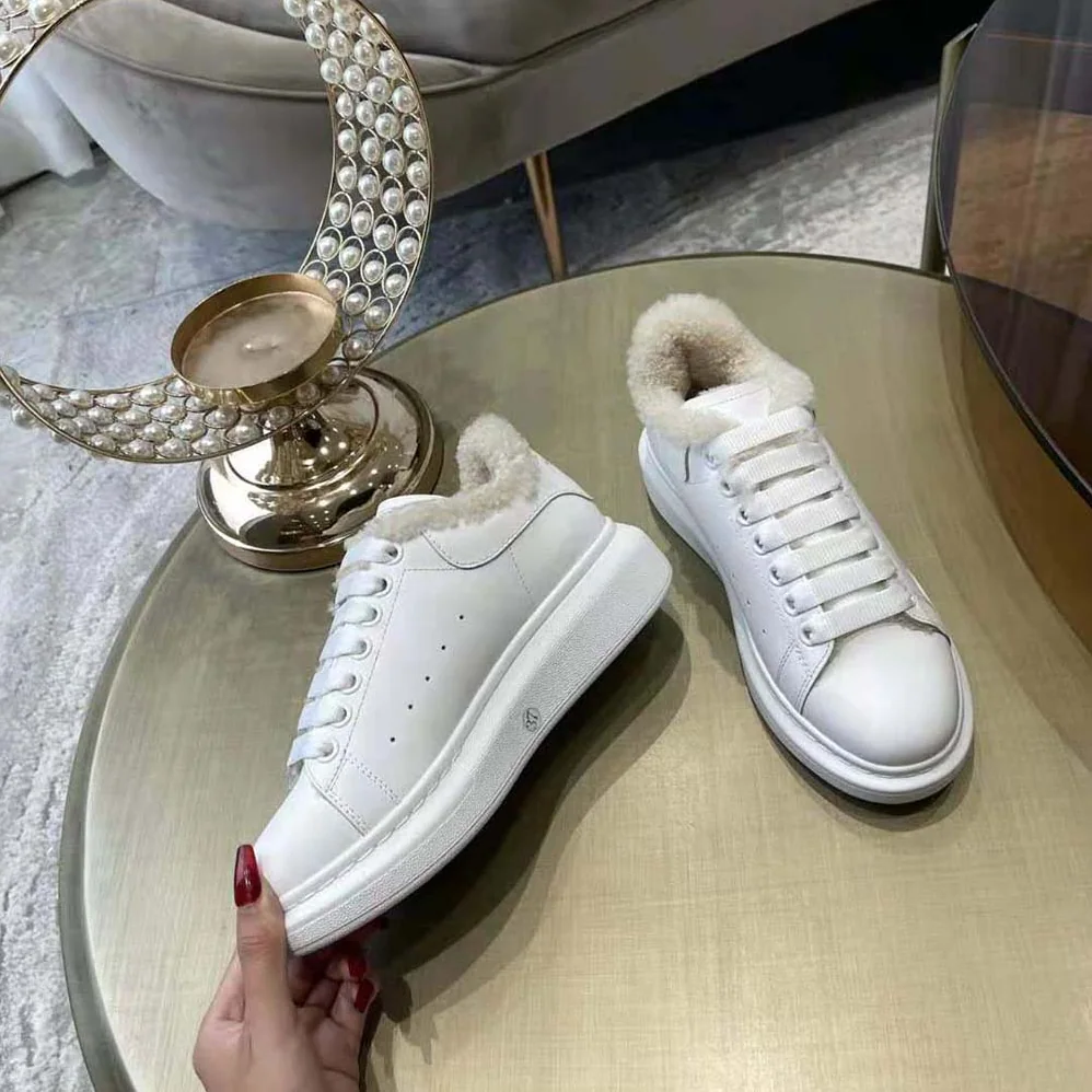 Alexander Mcqueen Oversized Sneaker White Smooth Calf Leather for Women Alexander Mcqueen Oversized Sneaker White Smooth Calf Leather for Women