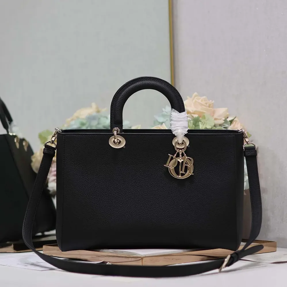 Dior Large Lady D-Sire My ABCDior Bag Black Taurillon Leather for Women Dior Large Lady D-Sire My ABCDior Bag Black Taurillon Leather for Women