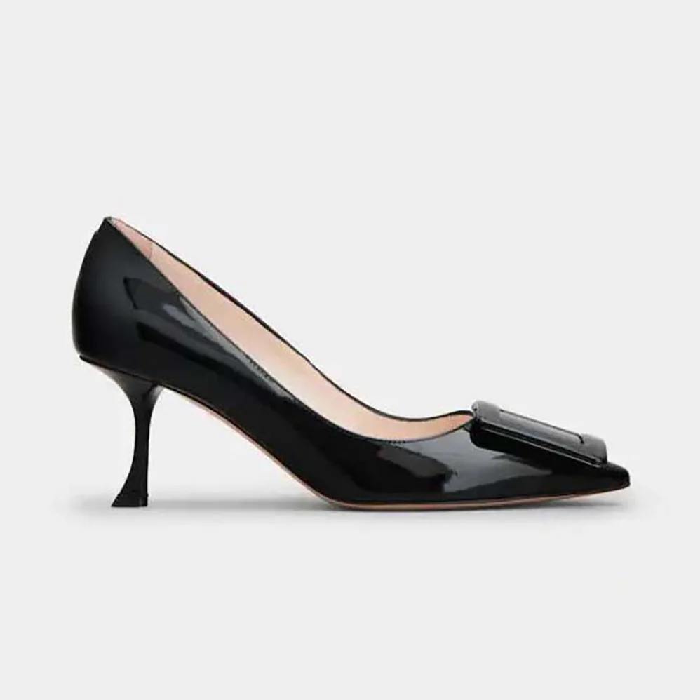 Roger Vivier Viv' In The City Pumps in Patent Leather for Women in Black Roger Vivier Viv' In The City Pumps in Patent Leather for Women in Black