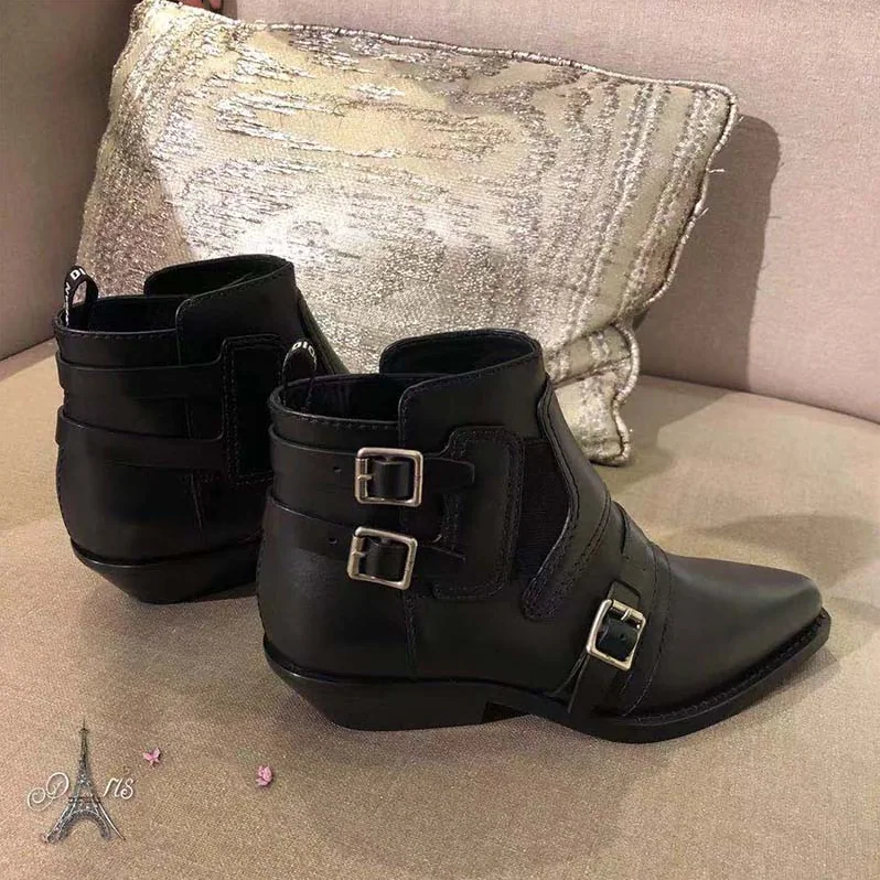 Dior Shoes Diorsaddle Calfskin Leather Ankle Boot 35mm Heel Hight for Women in Black