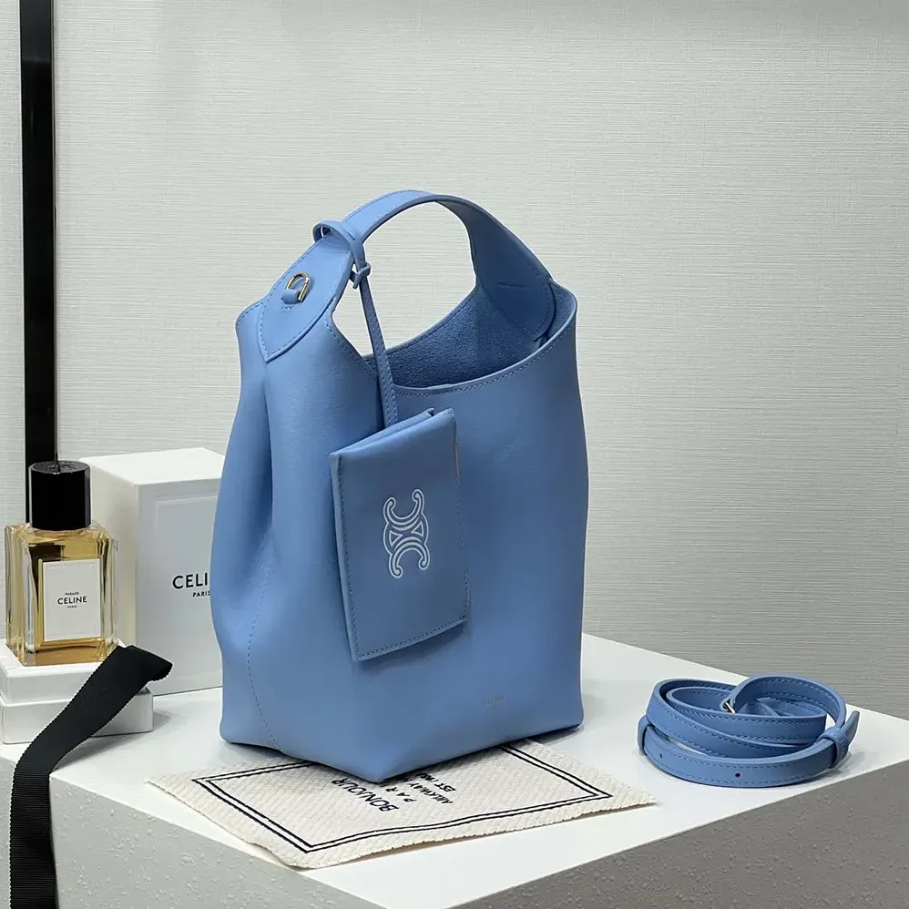 Celine Small Hobo in Supple Smooth Calfskin for Women in Blue