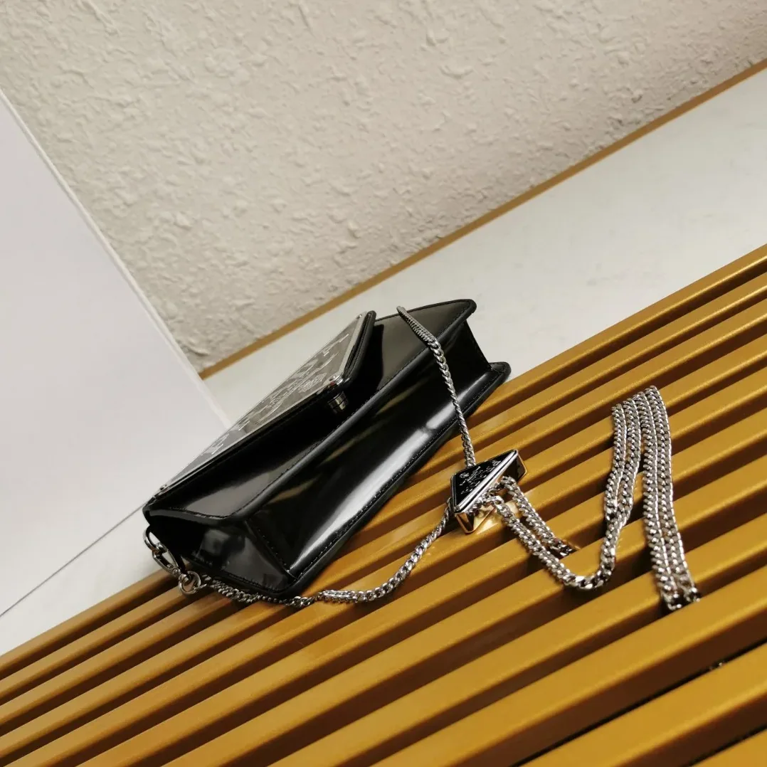 Prada Brushed Shoulder Bag Black Prada Brushed Shoulder Bag Black