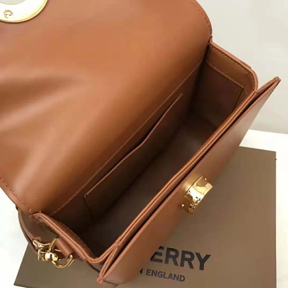 Burberry Leather Small Elizabeth Bag for Women in Brown