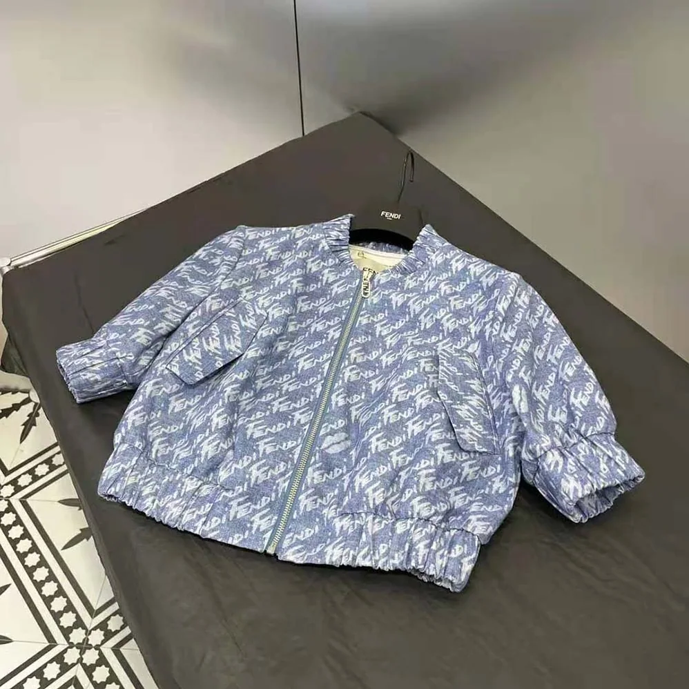 Fendi Light Blue Chambray Jacket for Women