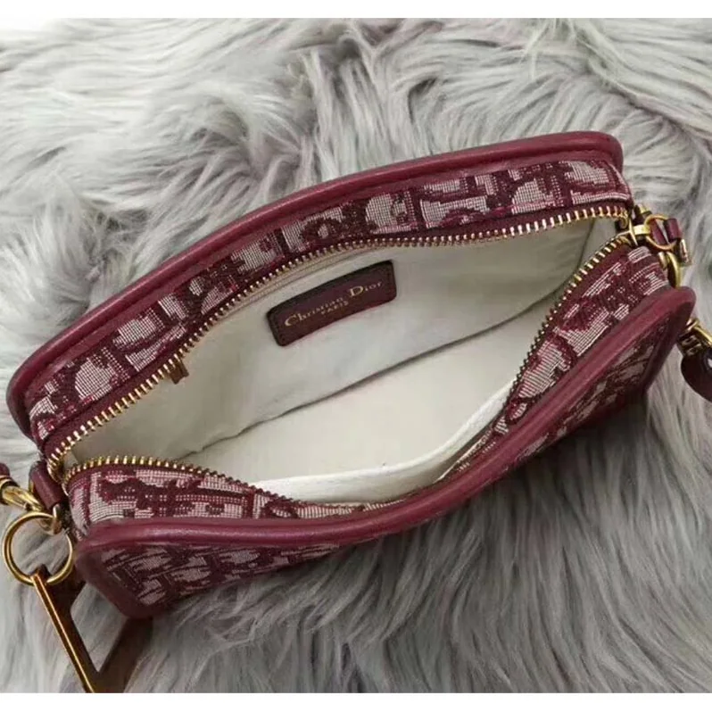 Dior Diorquake Clutch in Burgundy Canvas for Women in Carmine