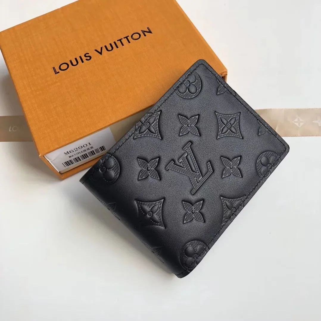 Louis Vuitton Multiple Wallet In Black Monogram Shadow Louis Vuitton Multiple Wallet In Black Monogram Shadow
