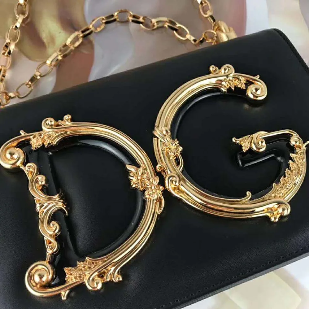 Dolce Gabbana D&G DG Girls Shoulder Bag Nappa Leather for Women in Black Dolce Gabbana D&G DG Girls Shoulder Bag Nappa Leather for Women in Black