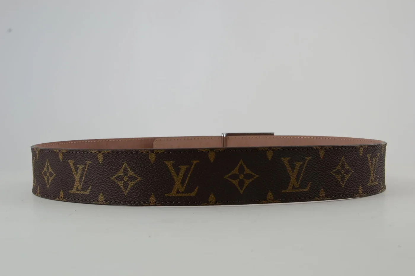 Brown Monogram New Buckle Leather Belt