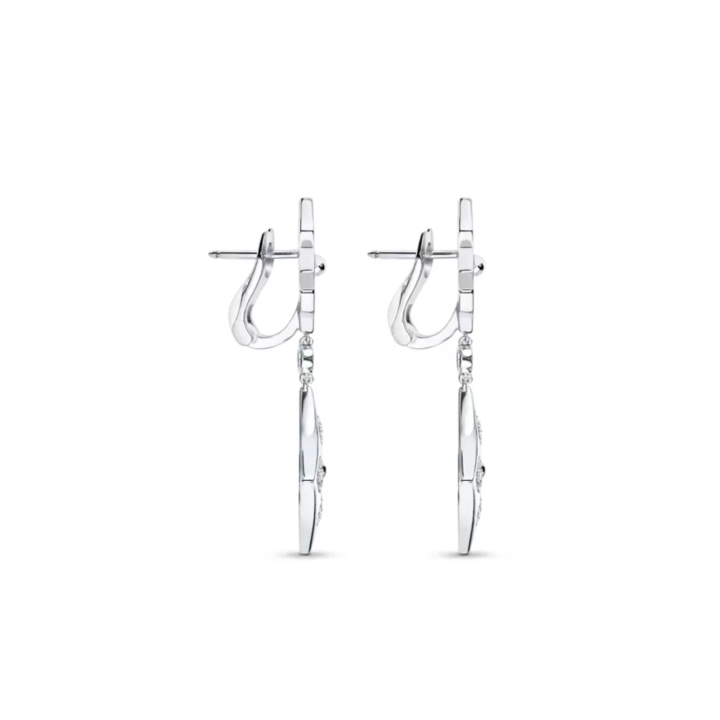 Louis Vuitton Color Blossom Long Earrings Silver in Toned Louis Vuitton Color Blossom Long Earrings Silver in Toned