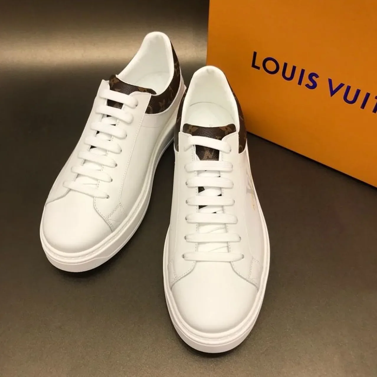 Louis Vuitton Time Out Sneaker Monogram Canvas White in Brown Louis Vuitton Time Out Sneaker Monogram Canvas White in Brown