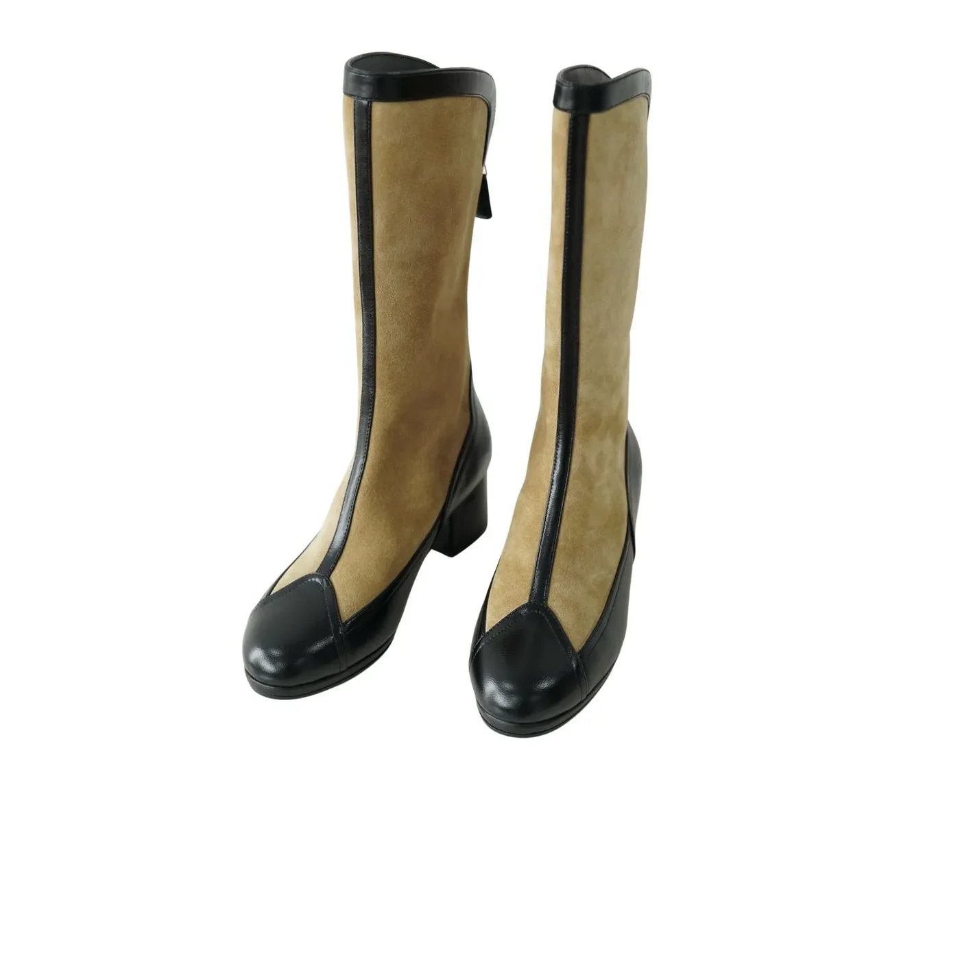 Chanel High End Handicraft Knee Boots Camel