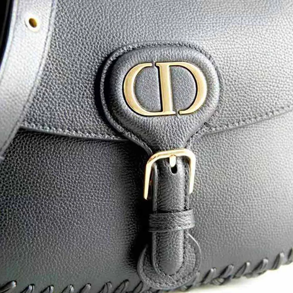 Dior Medium Dior Bobby Bag Grained Calfskin with Whipstitched Seams for Women in Black Dior Medium Dior Bobby Bag Grained Calfskin with Whipstitched Seams for Women in Black