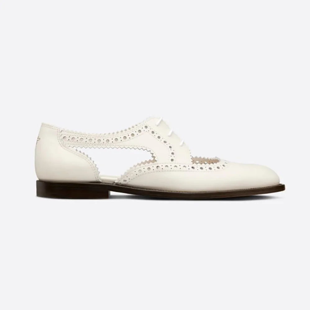 Dior Teddy-d Derby White Perforated Calfskin for Women