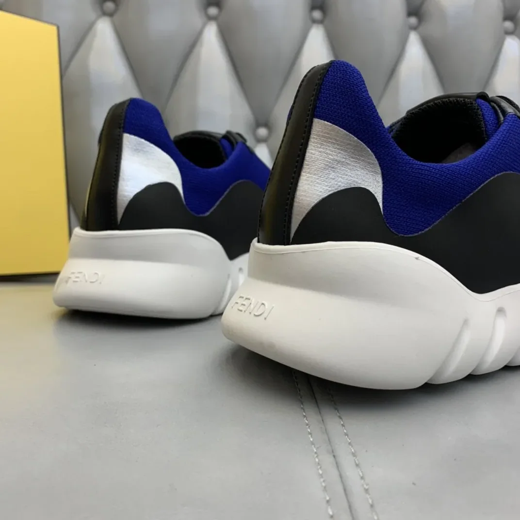Fendi Force Low Tops Sneakers Blue in Grey Fendi Force Low Tops Sneakers Blue in Grey