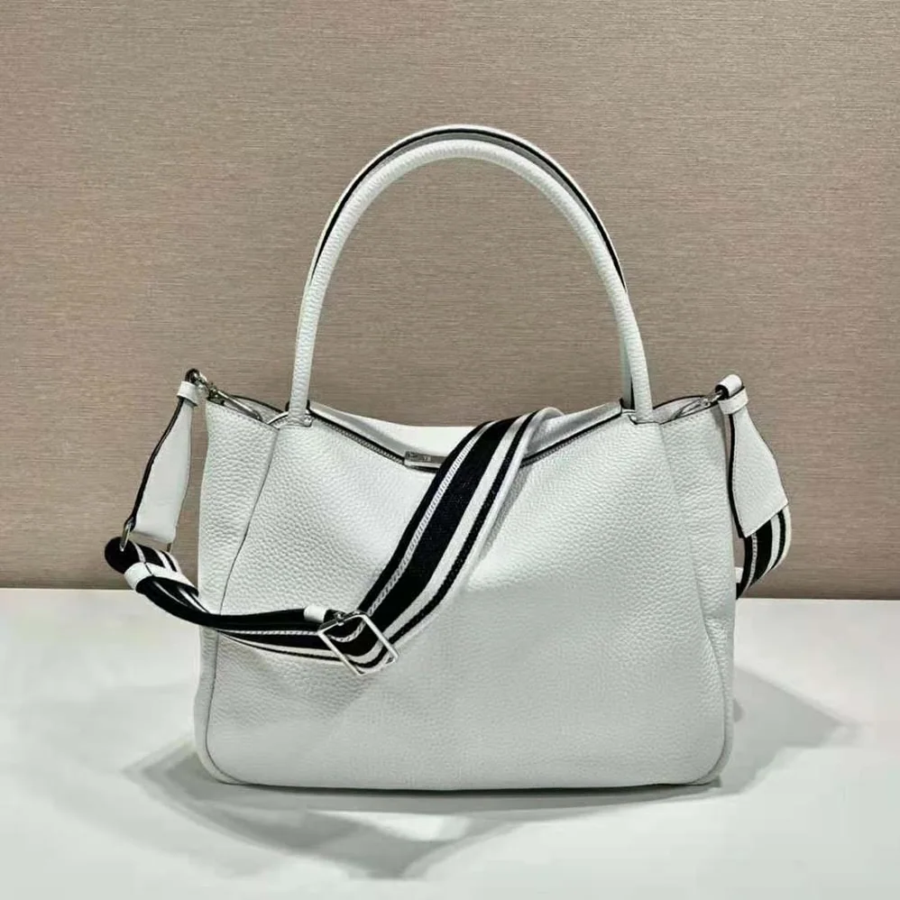 Prada Large Leather Handbag for Women in White Prada Large Leather Handbag for Women in White