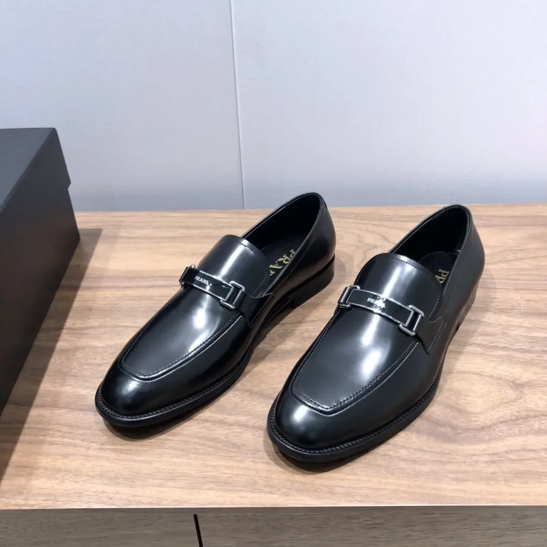 Prada Brushed Loafers Black in PRD Prada Brushed Loafers Black in PRD