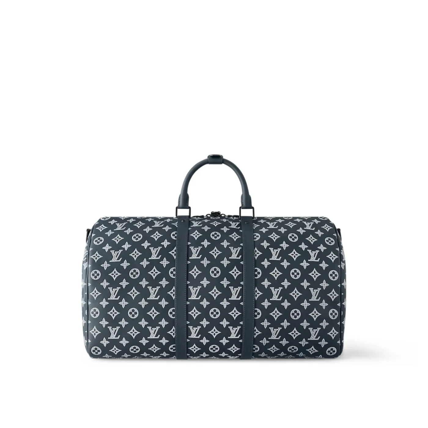 Louis Vuitton Keepall Bandouliere 50 Travel Bag in Blue Moon Black Hardware Louis Vuitton Keepall Bandouliere 50 Travel Bag in Blue Moon Black Hardware