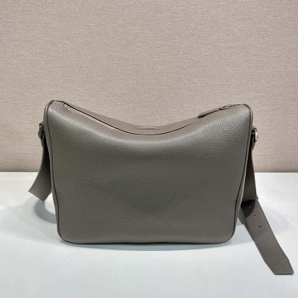 Prada Medium Leather Shoulder Bag for Unisex in Gray Prada Medium Leather Shoulder Bag for Unisex in Gray