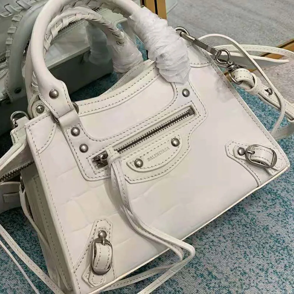 Balenciaga Neo Classic Mini Top Handle Bag for Women in White