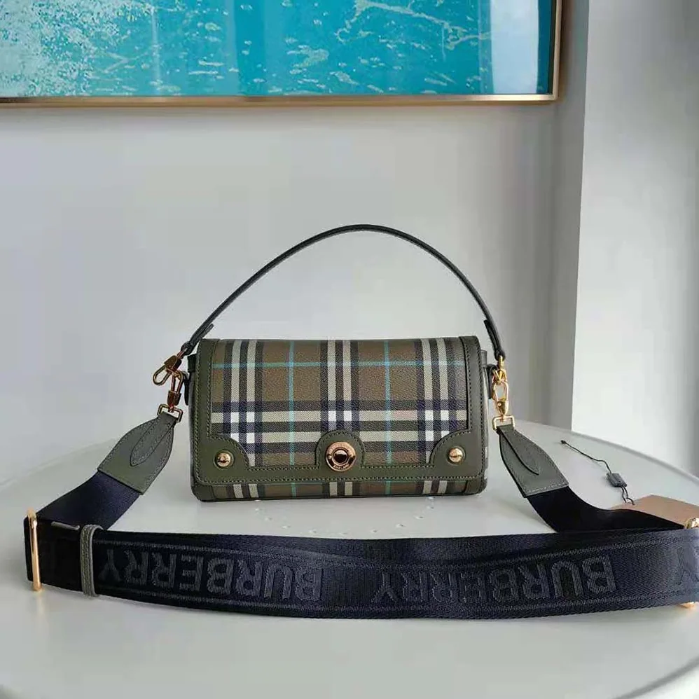 Burberry Top Handle Note Bag for Women in Green