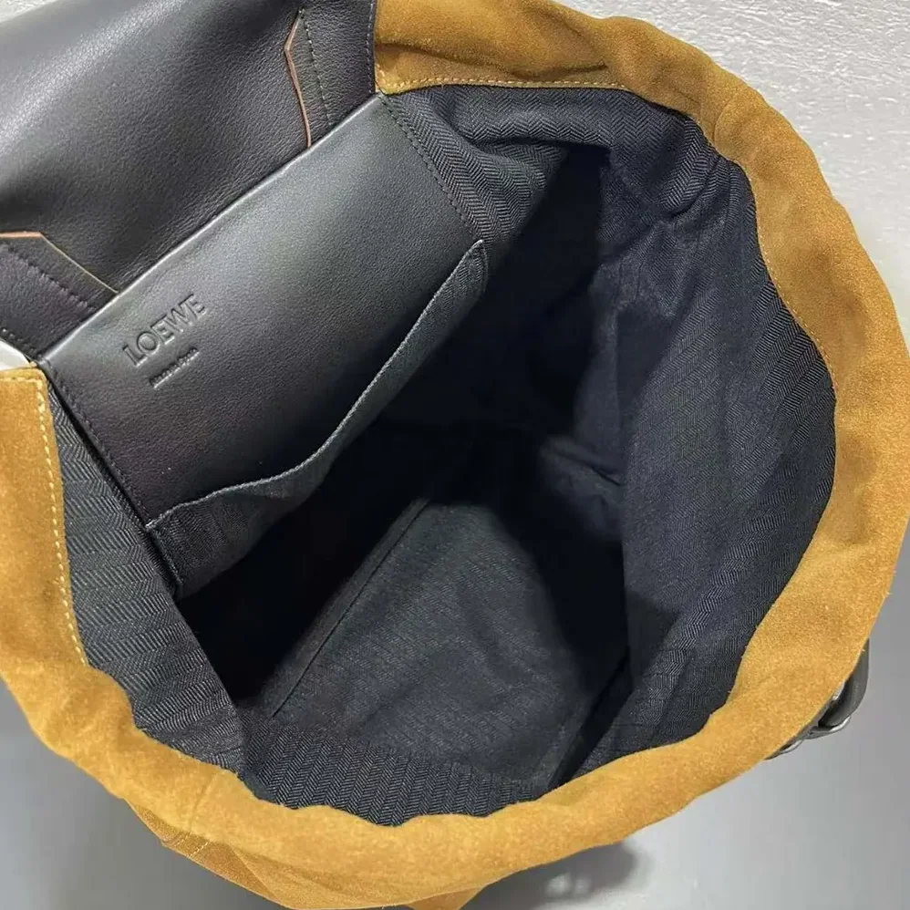 Loewe Flamenco Backpack in Pressed Suede for Unisex Loewe Flamenco Backpack in Pressed Suede for Unisex