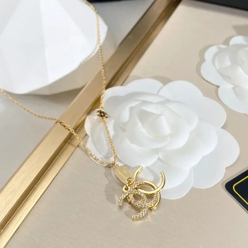 Double C Necklace Gold Double C Necklace Gold